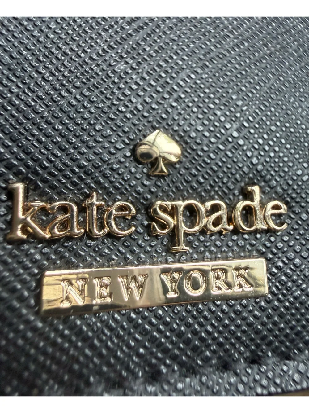 Kate Spade- Cameron Street Saffiano Leather Passport/Wallet Holder Black